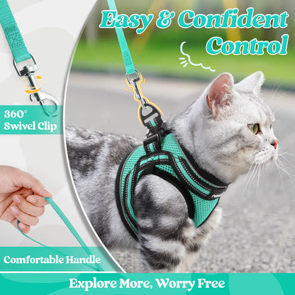 Rabbitgoo Escape Proof Cat Harness and Leash Set