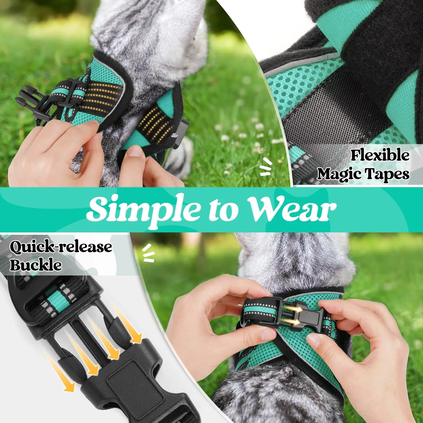 Rabbitgoo Escape Proof Cat Harness and Leash Set