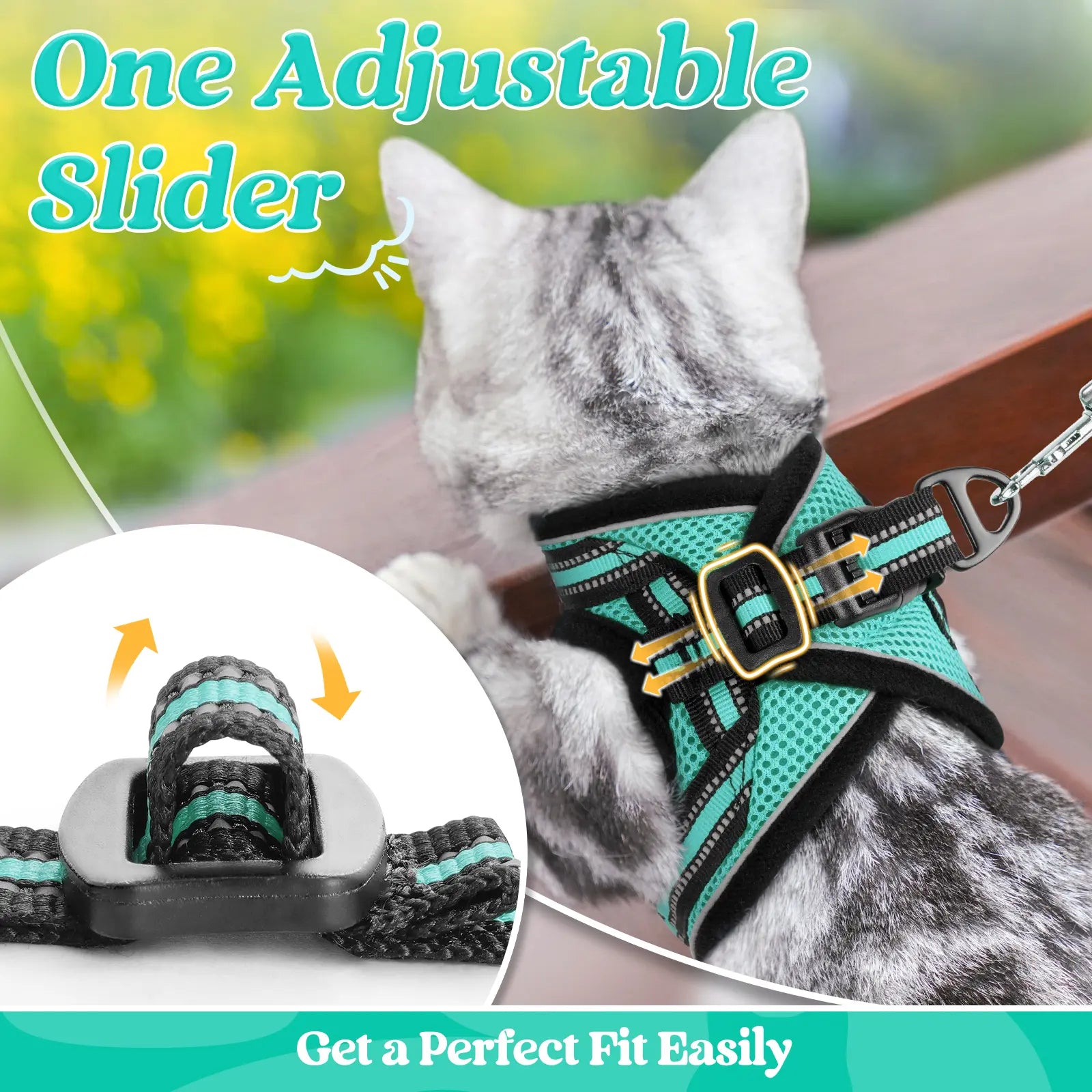 Rabbitgoo Escape Proof Cat Harness and Leash Set